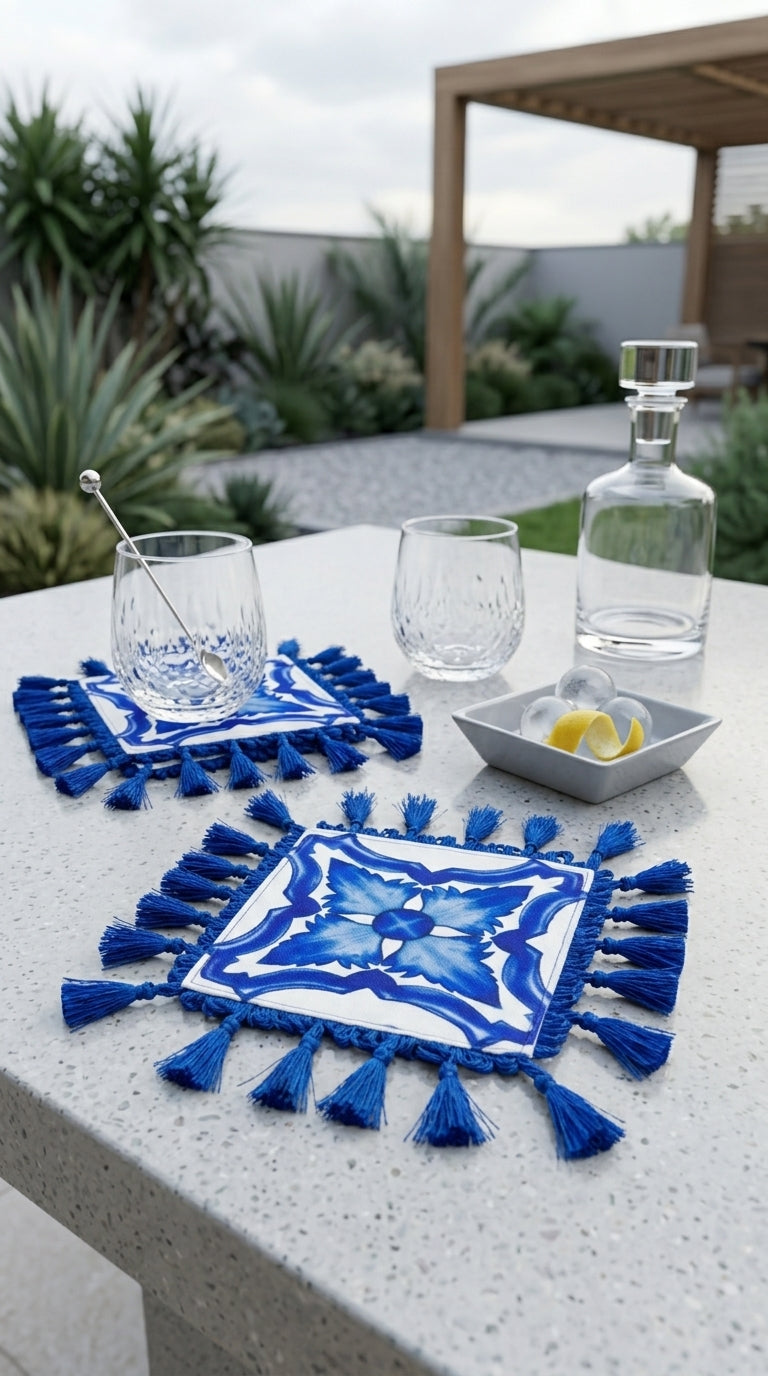 Marea Azure Cocktail Napkin