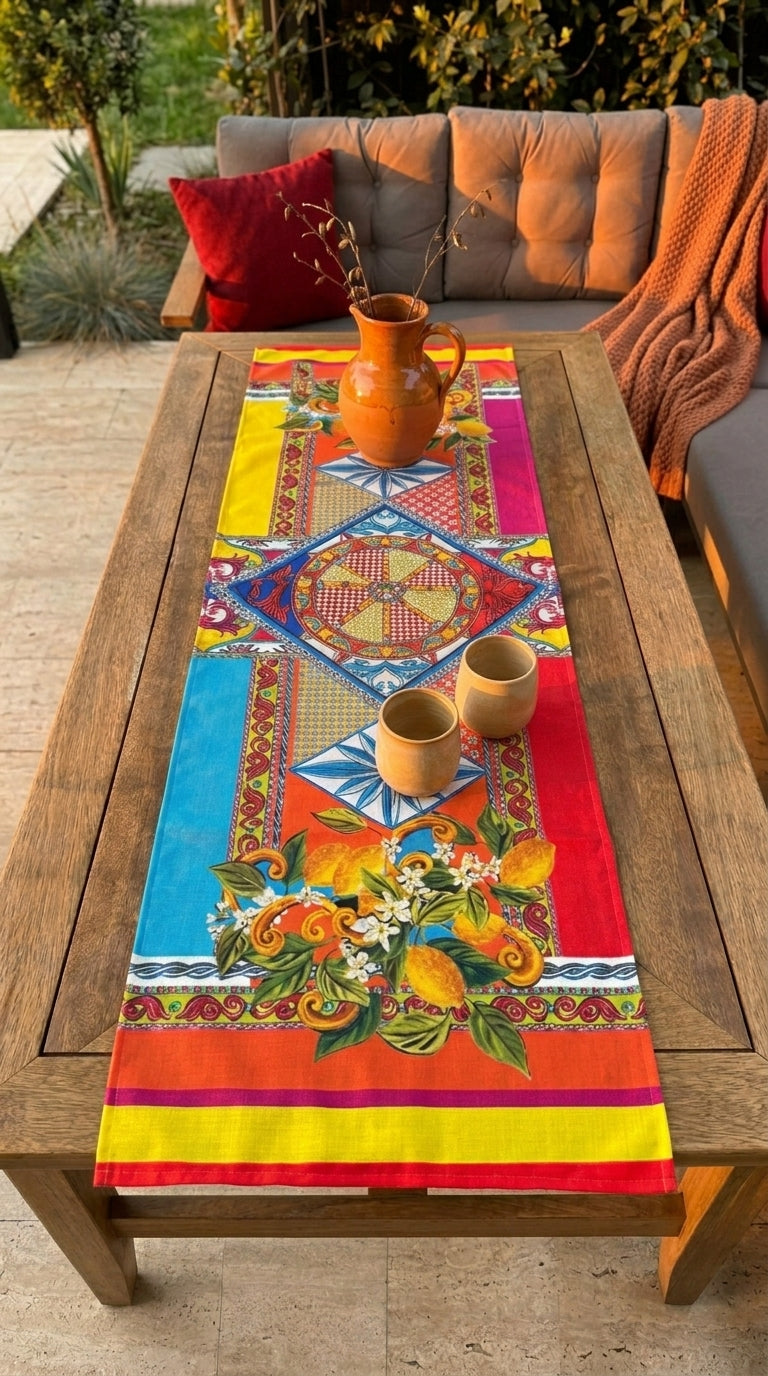 مفرش طاولة سولارا من الكتان