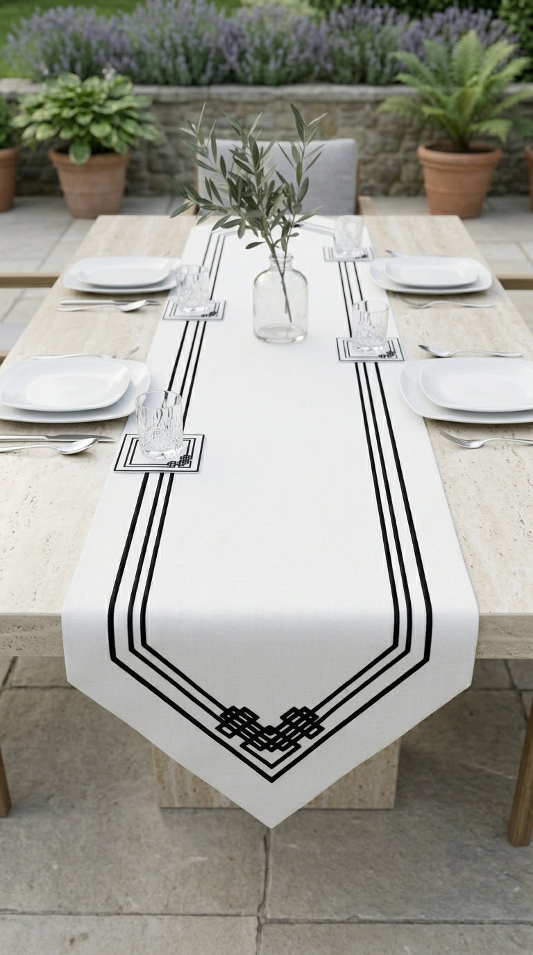 Geometric Patchwork Runner
