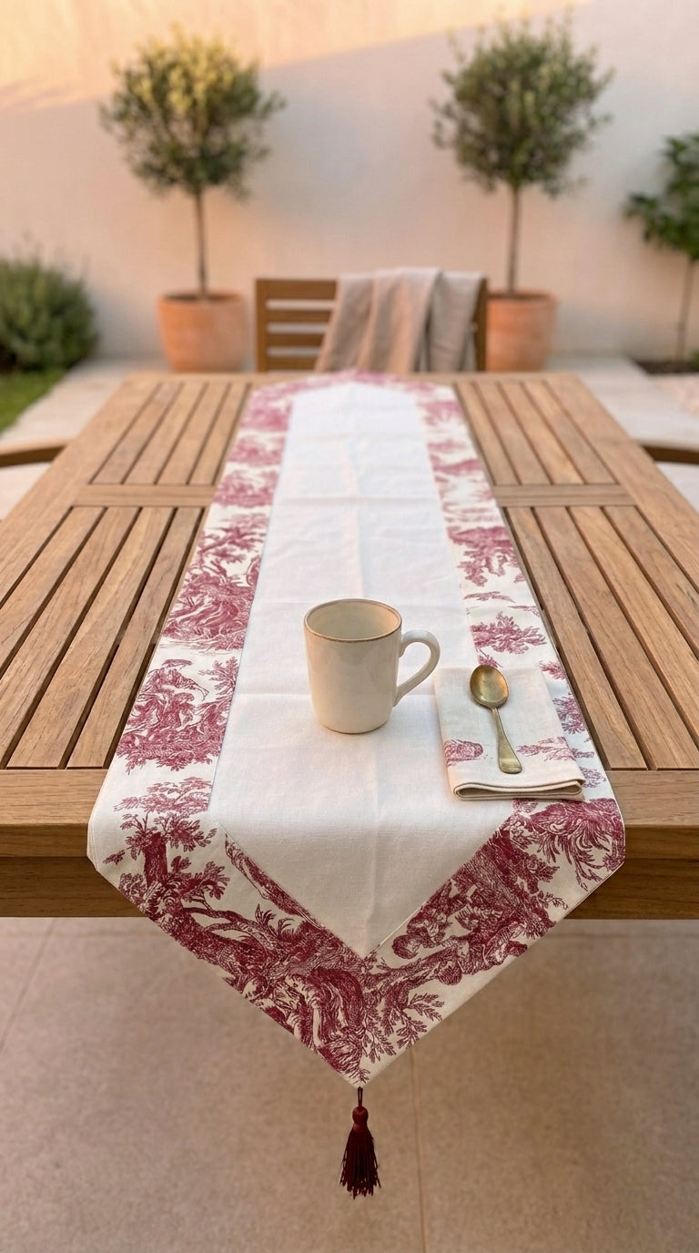 رانر لوحة بورغندي توال