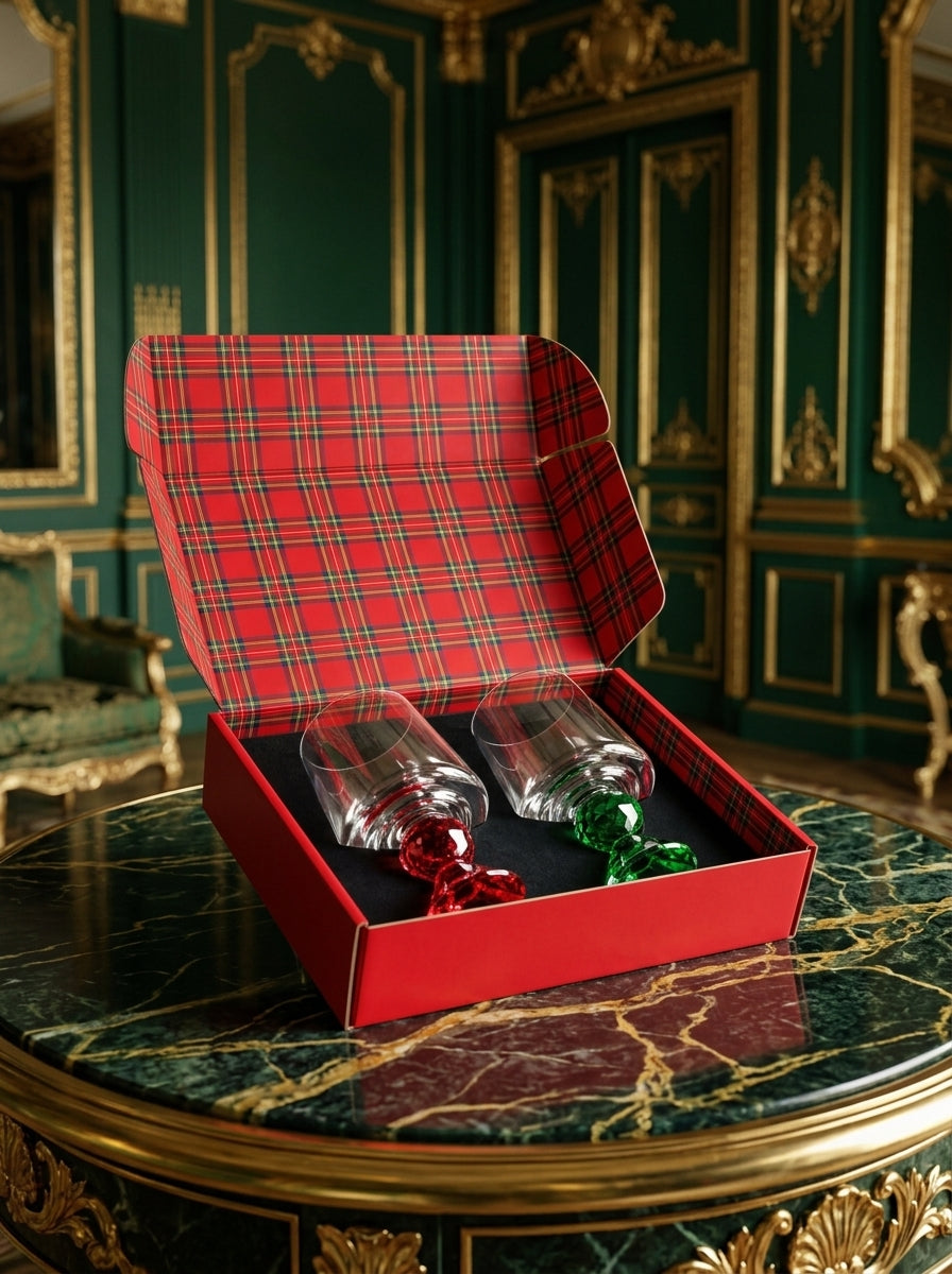 Christmas Classics – Ruby Ruby& Emerald Emerald Lumi İkili Kristal Bardak Seti