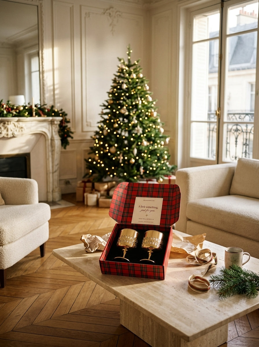 Christmas Classics – Eclat Nova Gold İkili Kristal Kadeh Seti
