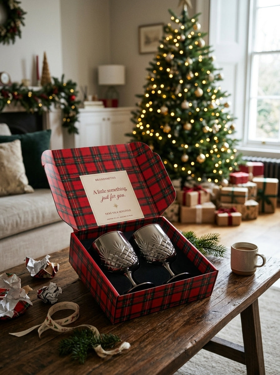 Christmas Classics – Eclat Arc Titanium İkili Kristal Kadeh Seti