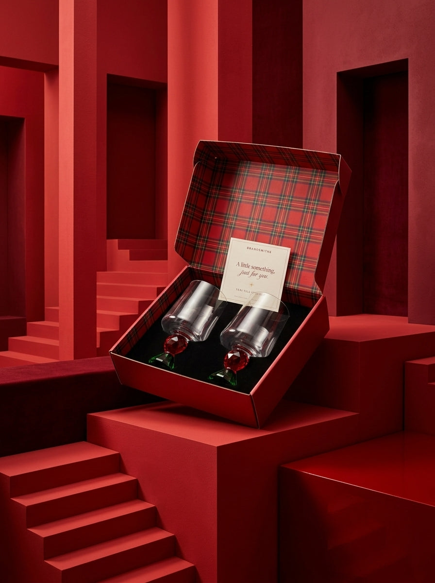 Christmas Classics – Ruby Emerald Lumi İkili Kristal Bardak Seti