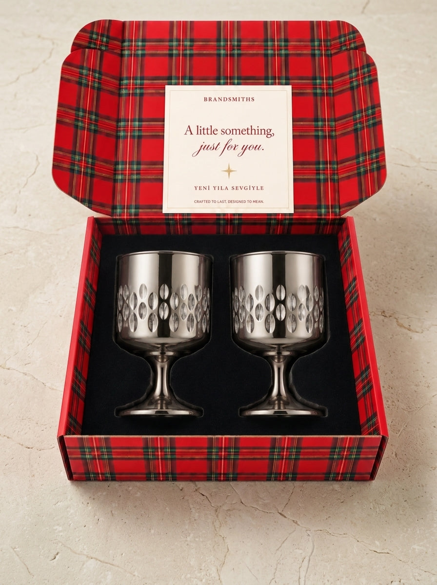 Christmas Classics – Eclat Nova Titanium İkili Kristal Kadeh Seti