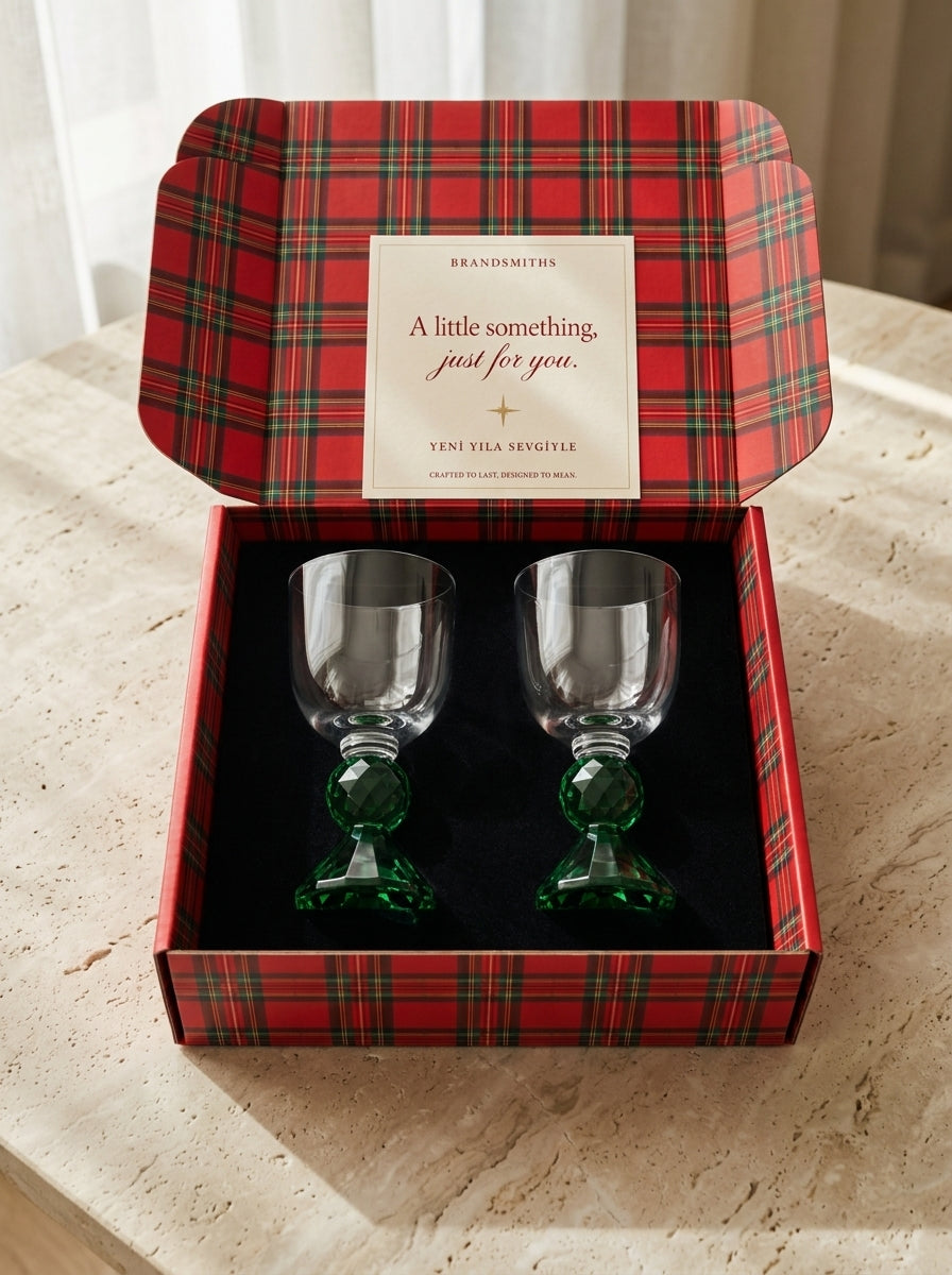 Christmas Classics – Emerald Emerald Lumi İkili Kristal Kadeh Seti