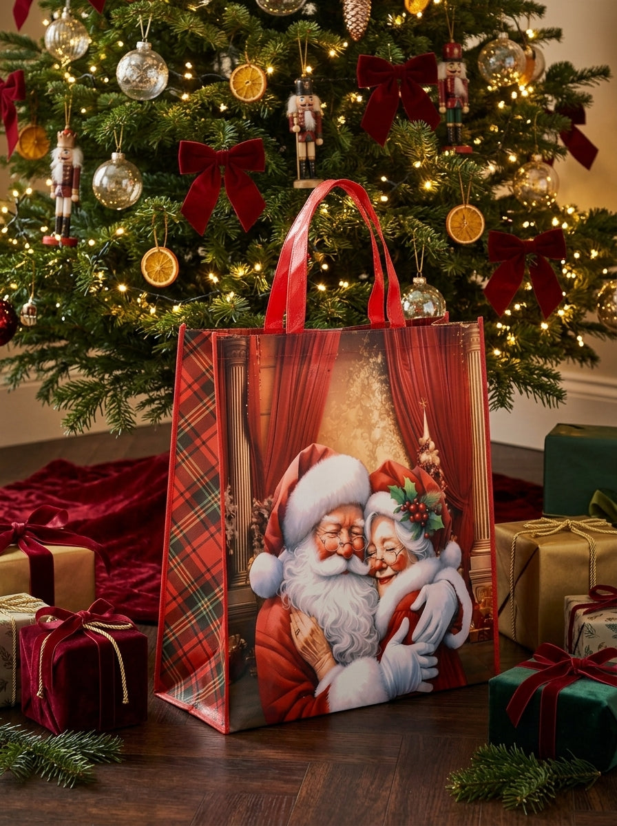 Christmas Love Noel Baba &amp; Mrs. Claus Hediye Çantası
