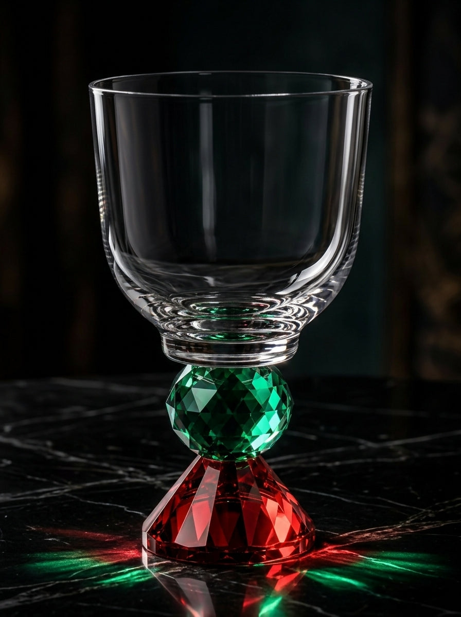 Emerald Ruby Lumi Coupe – New Year's Crystal Glass