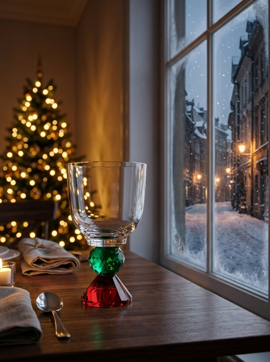 Emerald Ruby Lumi Coupe – New Year's Crystal Glass