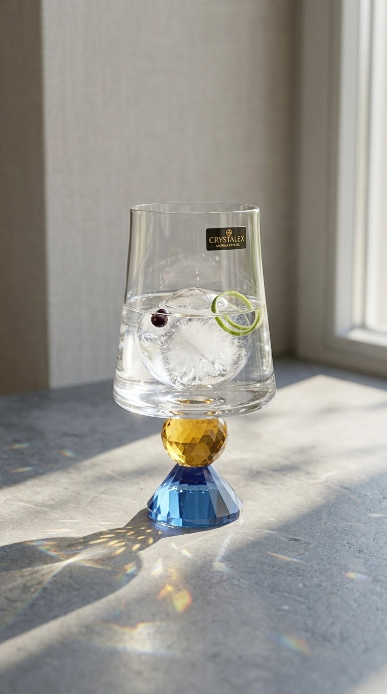 Lumi Kristal Bardak- Azure Gold