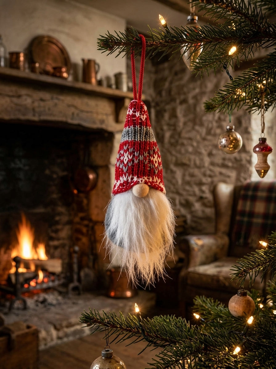 Nordic Knit Christmas Gnome Peluş Yılbaşı Ağaç Süsü