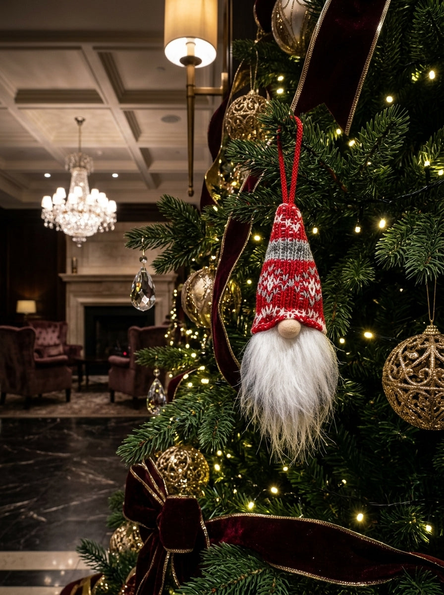 Nordic Knit Christmas Gnome Peluş Yılbaşı Ağaç Süsü