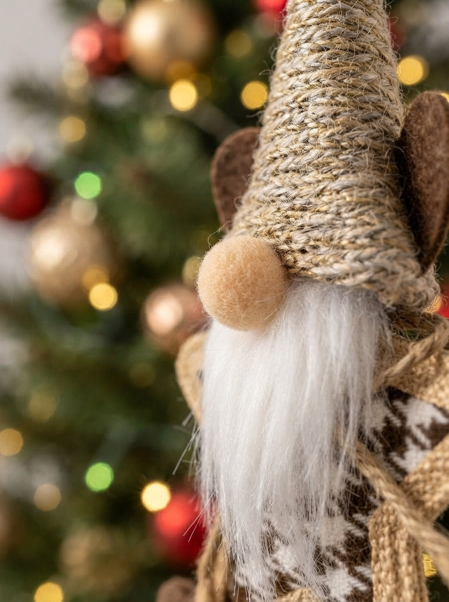 Golden Star Christmas Gnome Peluş Yılbaşı Ağaç Süsü