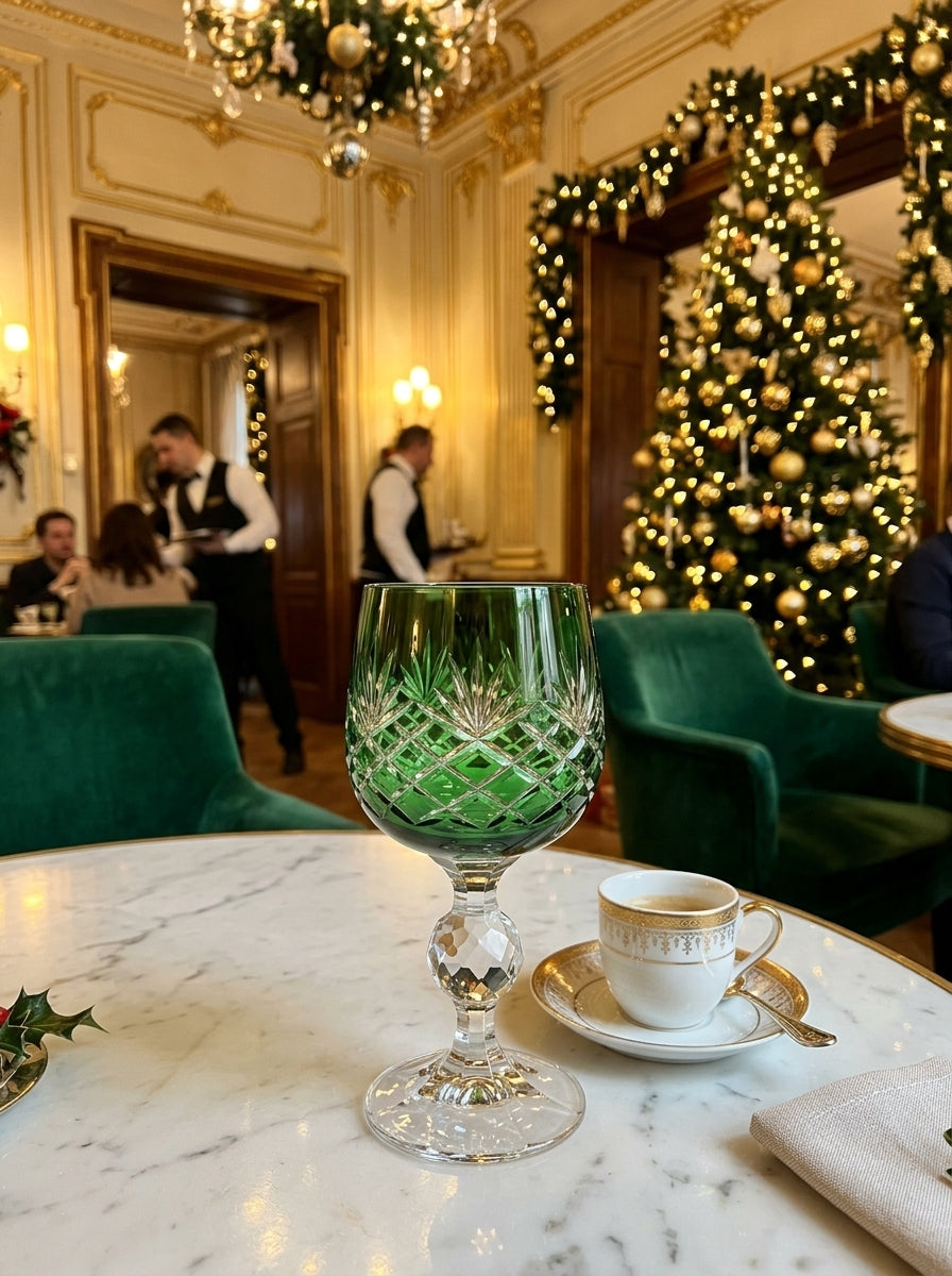 Eclat Christmas Emerald Kristal Kahve Yanı Su Bardağı