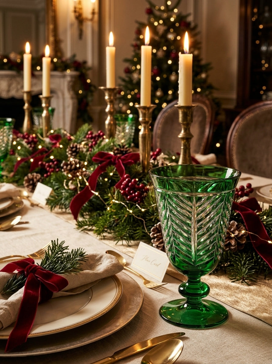 Riva Christmas Emerald Kristal Kadeh