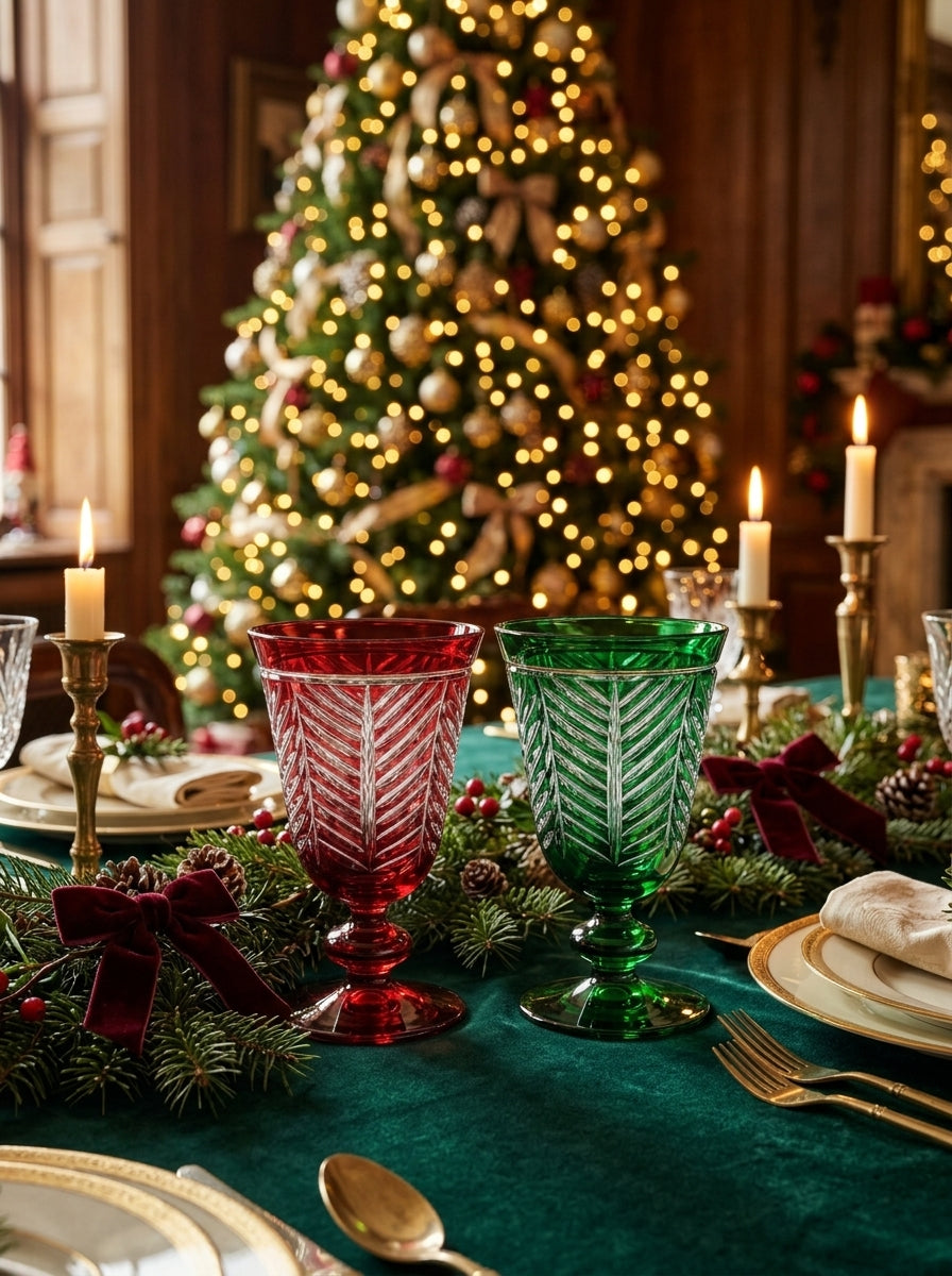 Riva Christmas Emerald Kristal Kadeh