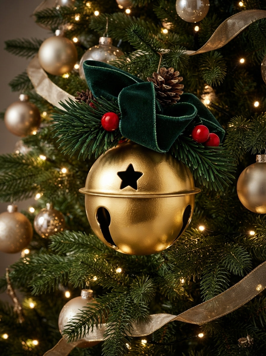 Golden Noel Dekoratif Metal Çan - 8 CM