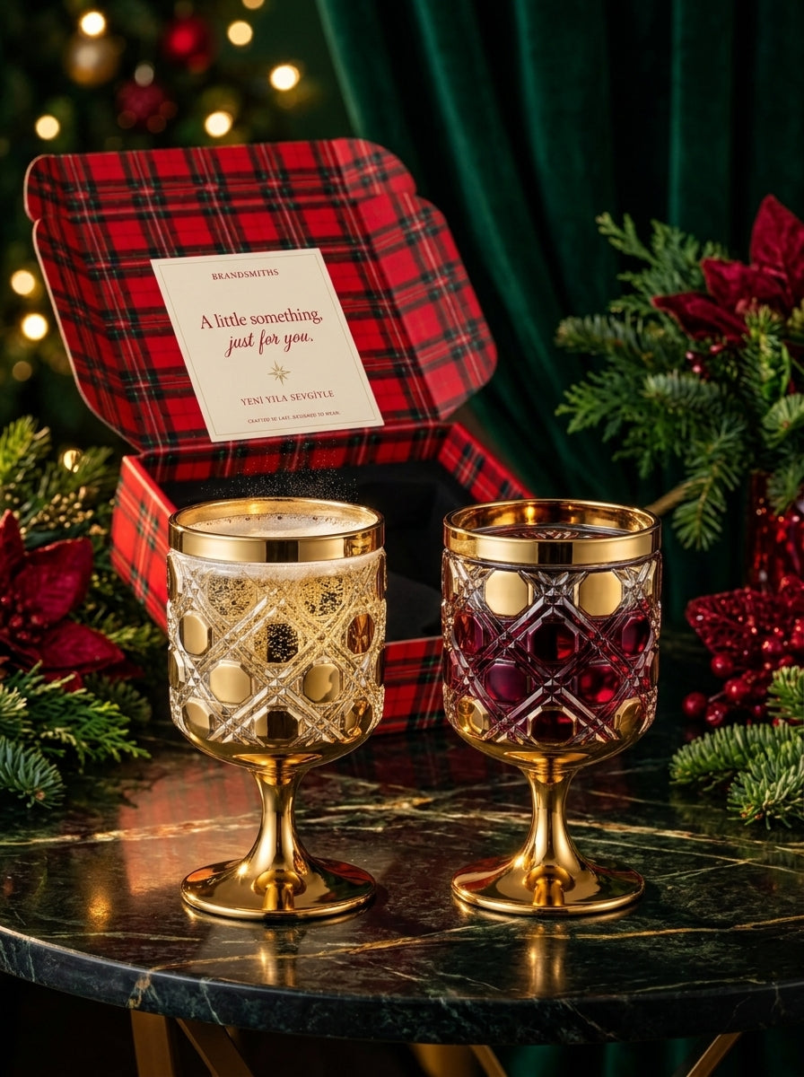 Christmas Classics – Golden Circle İkili Kristal Kadeh Seti