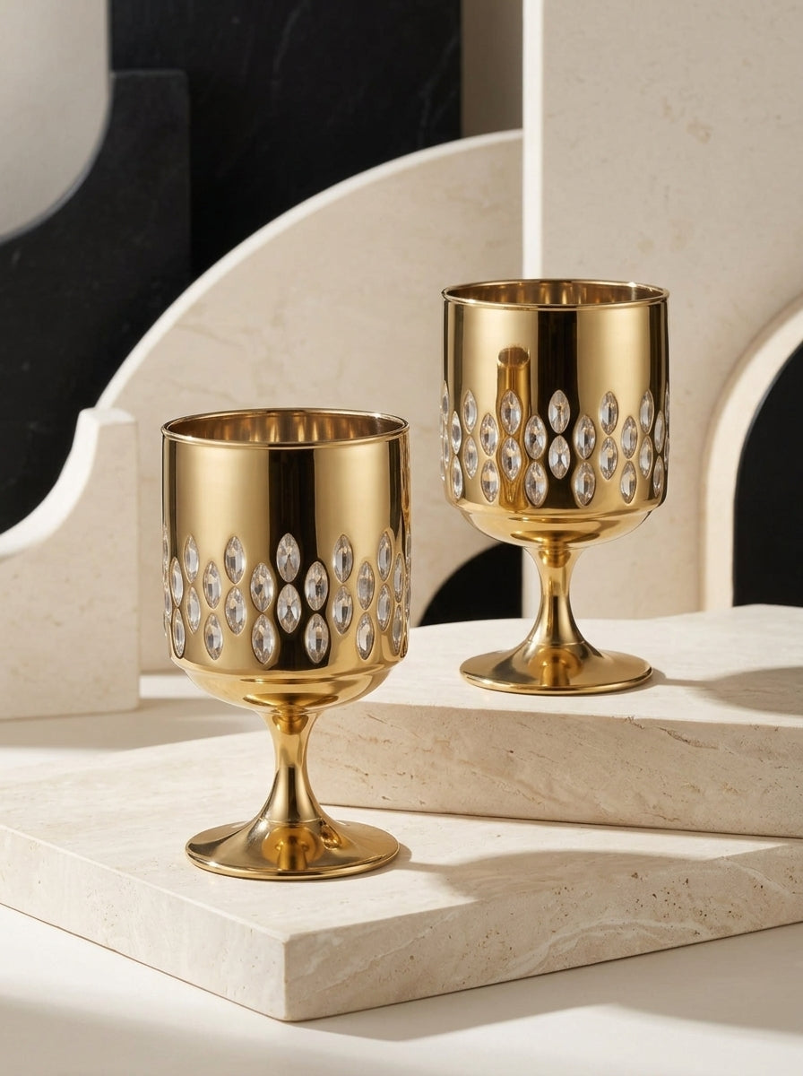 Christmas Classics – Eclat Nova Gold İkili Kristal Kadeh Seti
