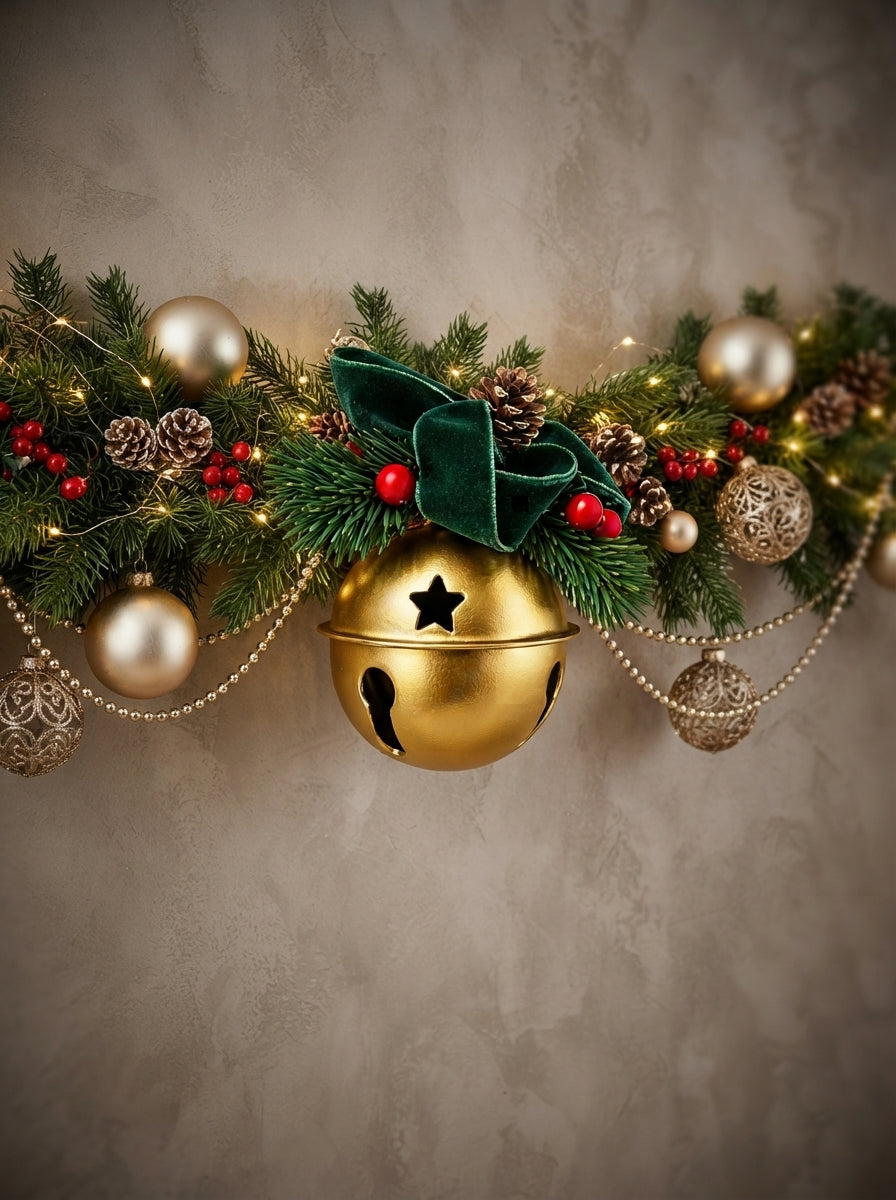 Golden Noel Dekoratif Metal Çan - 8 CM
