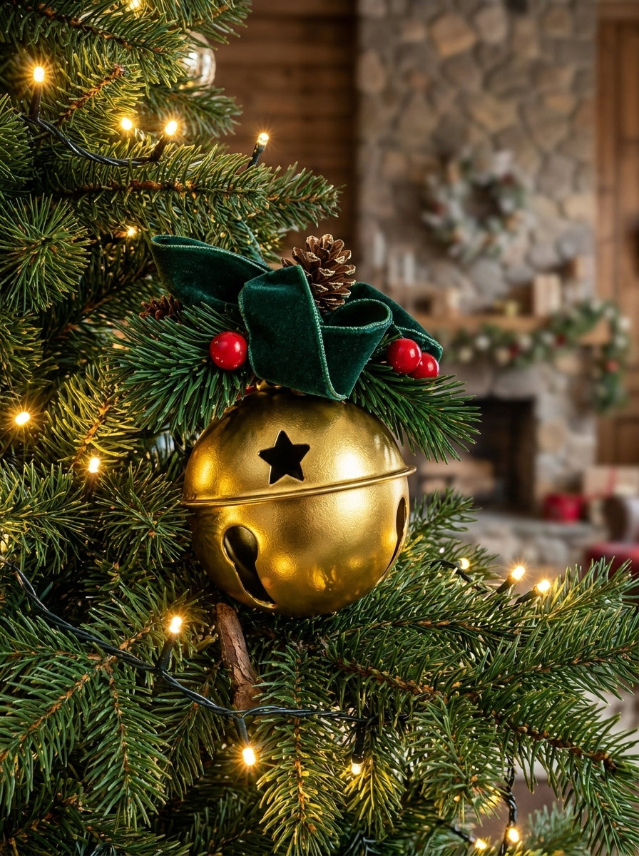 Golden Noel Dekoratif Metal Çan - 8 CM