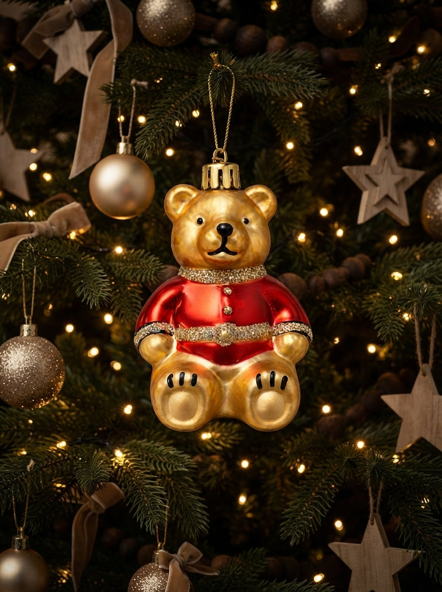 Golden Bear Noel Yılbaşı Ağaç Süsü - 10 CM