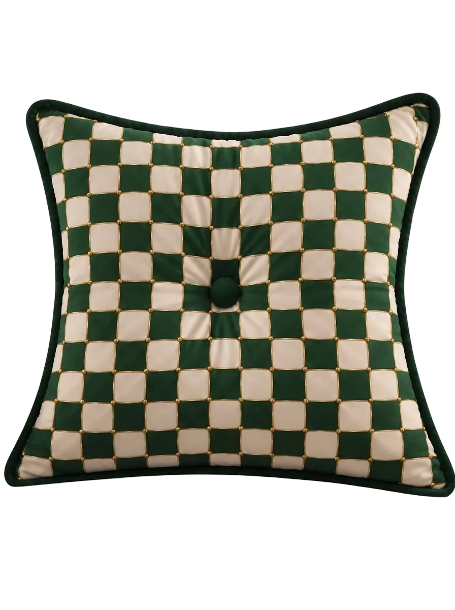Damier Dekoratif Yastık – Verde