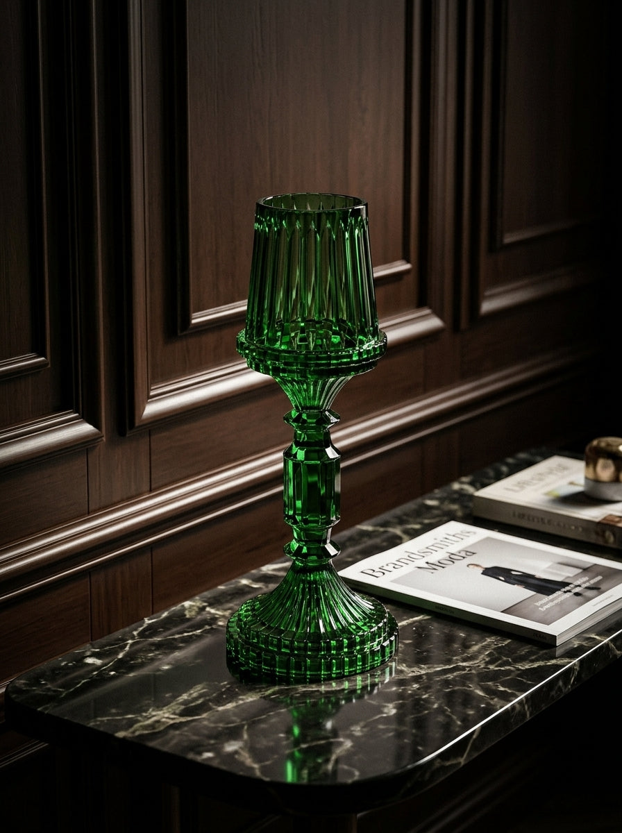 Yeşil Kristal Şamdan - 36 CM