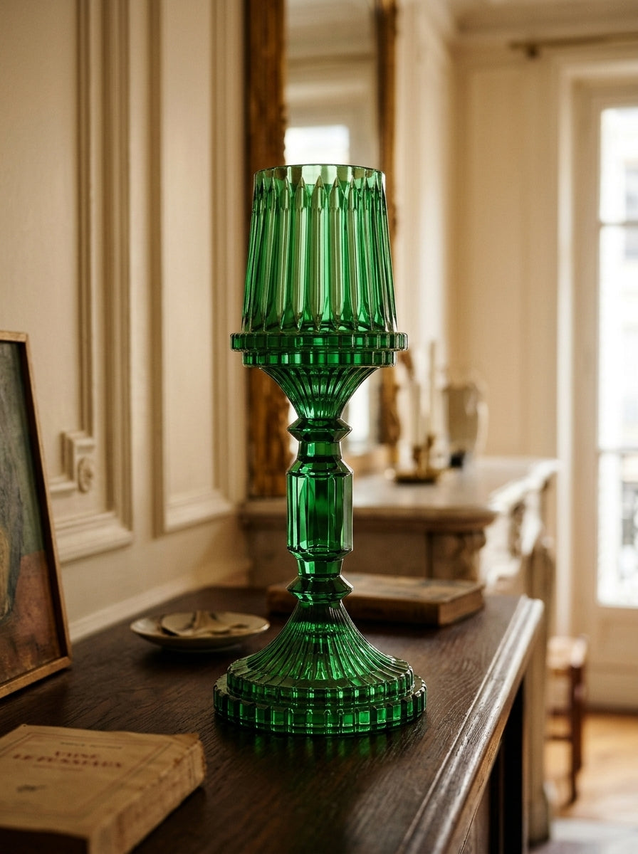 Yeşil Kristal Şamdan - 36 CM