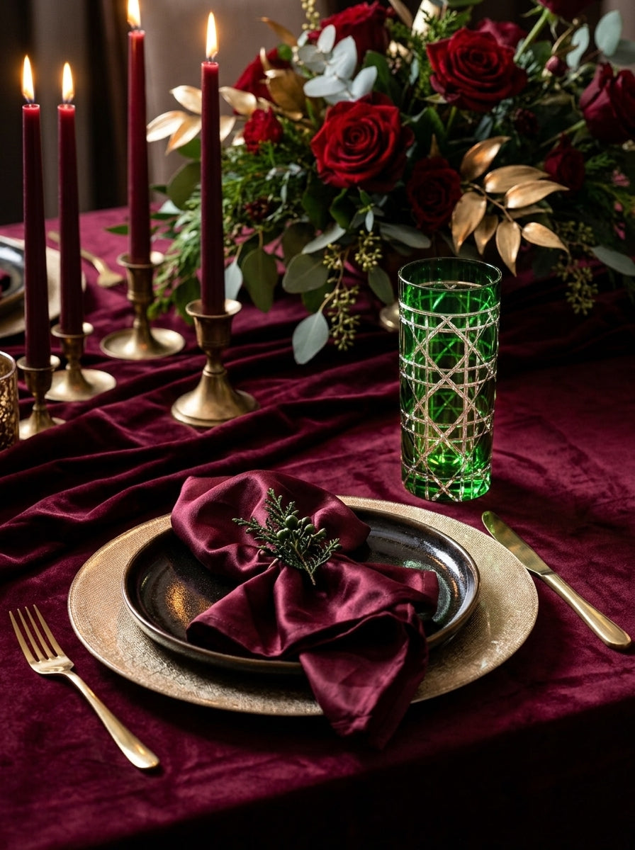 Vetro Christmas Emerald Uzun Su Bardağı
