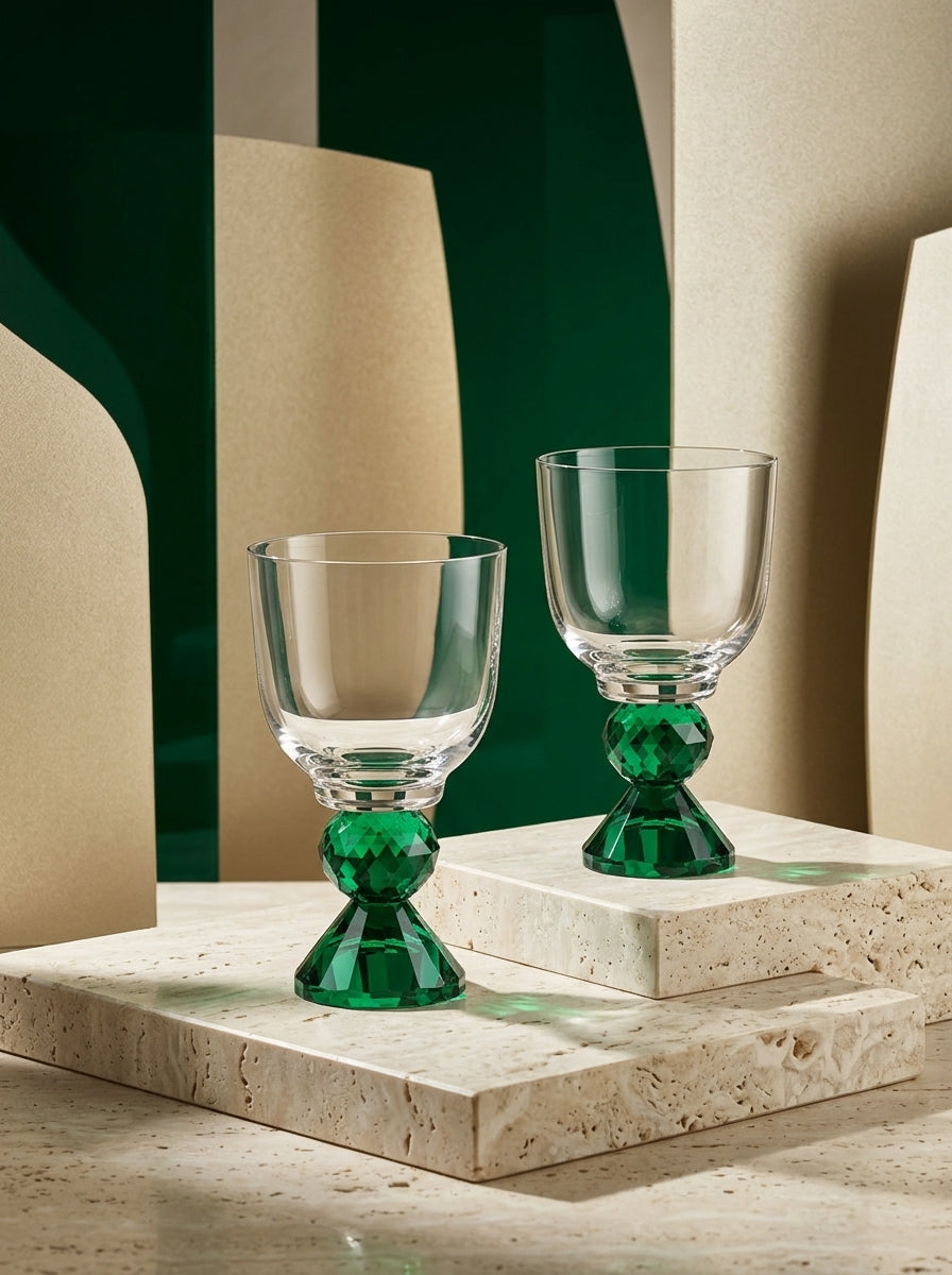 Christmas Classics – Emerald Emerald Lumi İkili Kristal Kadeh Seti
