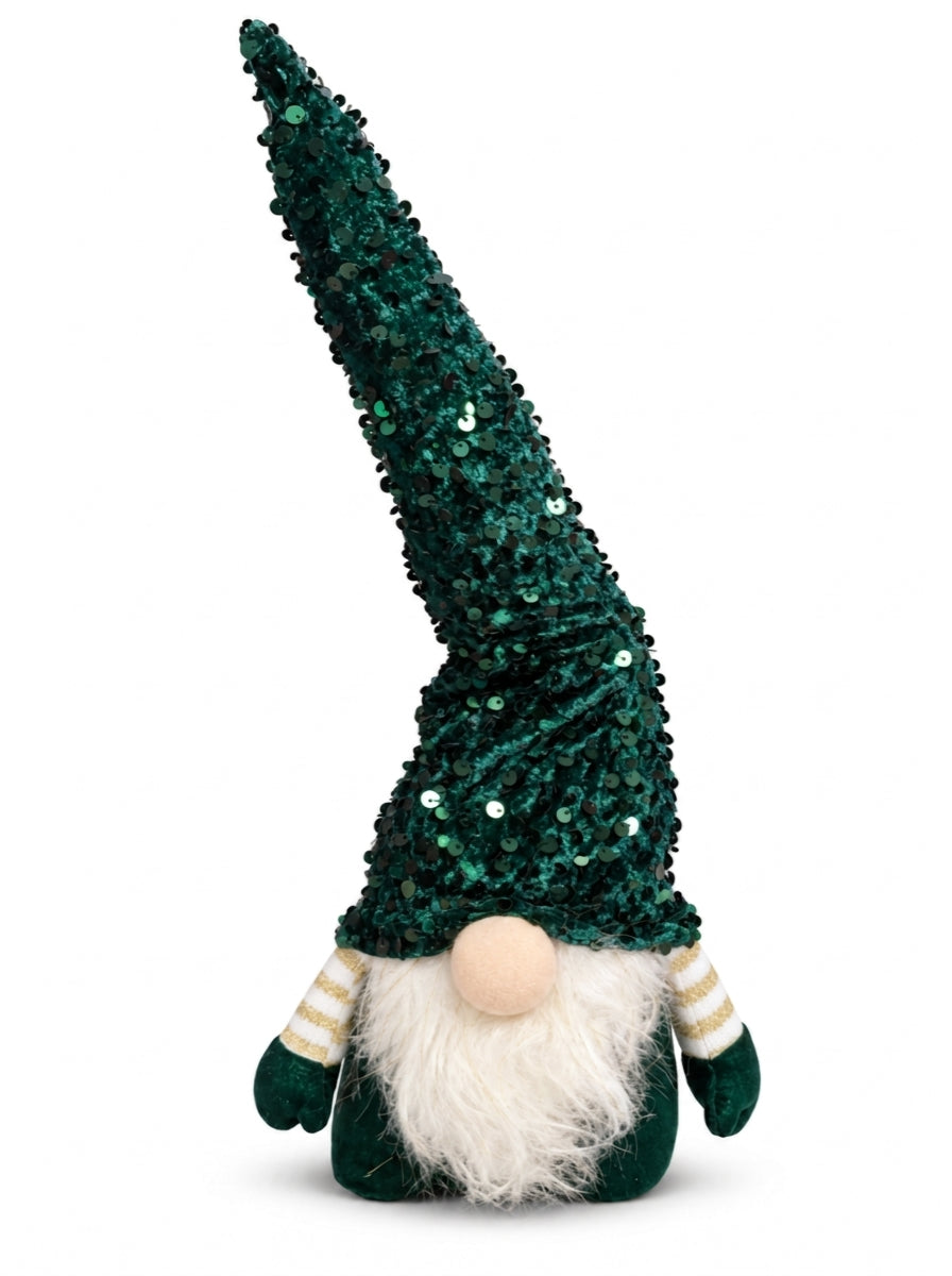 Emerald Sparkle Yeşil Payetli Dekoratif Yılbaşı Cücesi