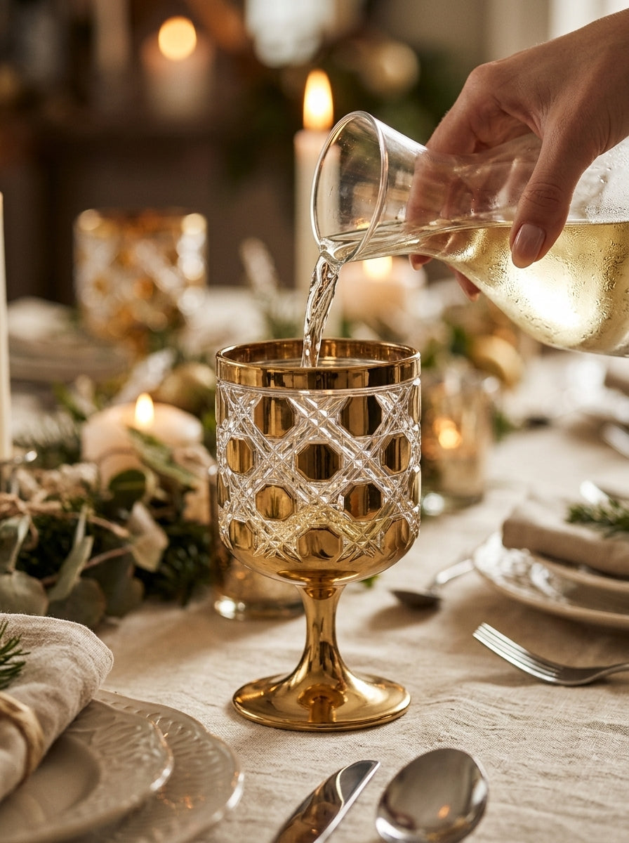 Eclat Halo Gold Kristal Kadeh 270 cc
