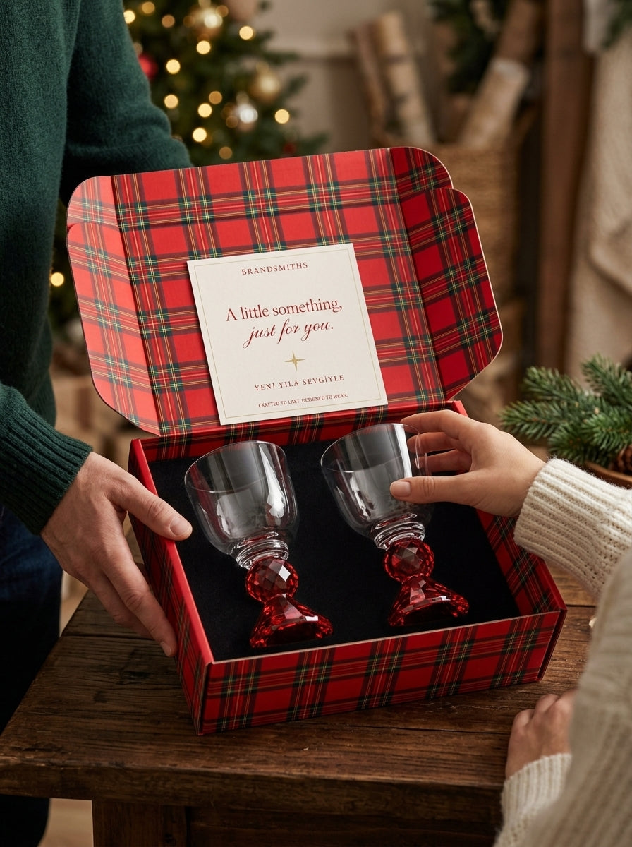 Christmas Classics – Ruby Ruby Lumi İkili Kristal Kadeh Seti