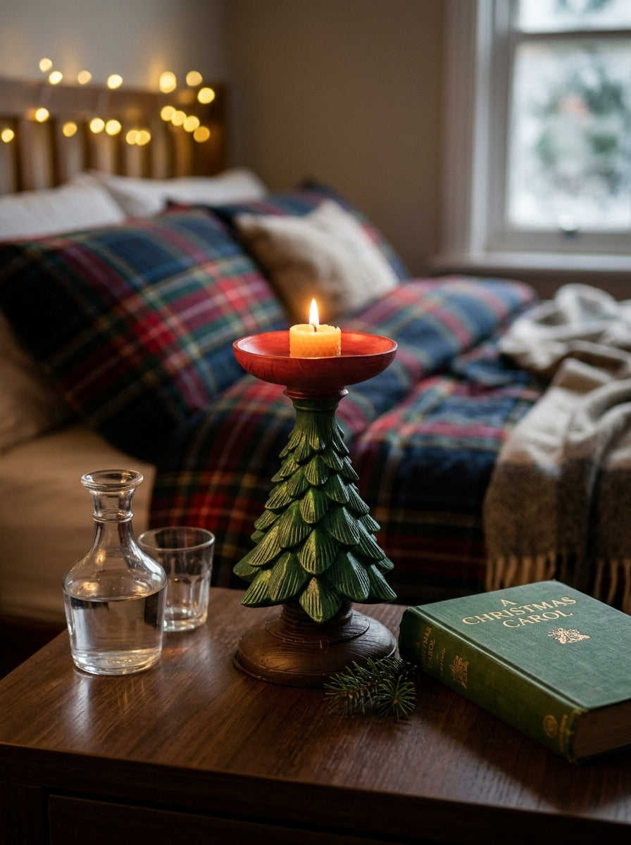 Ceramic Christmas Tree Shaped Candle Holder