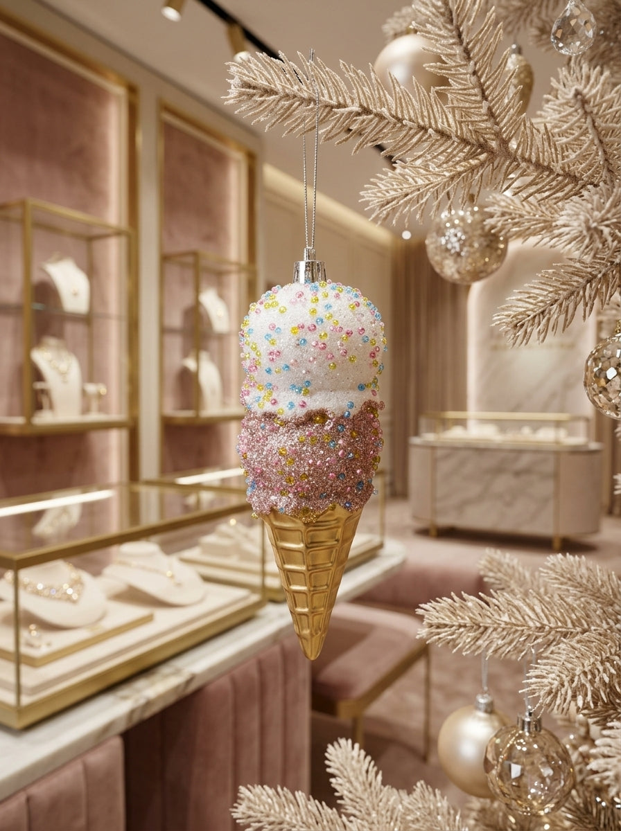 White Ice Cream Yılbaşı Ağaç Süsü