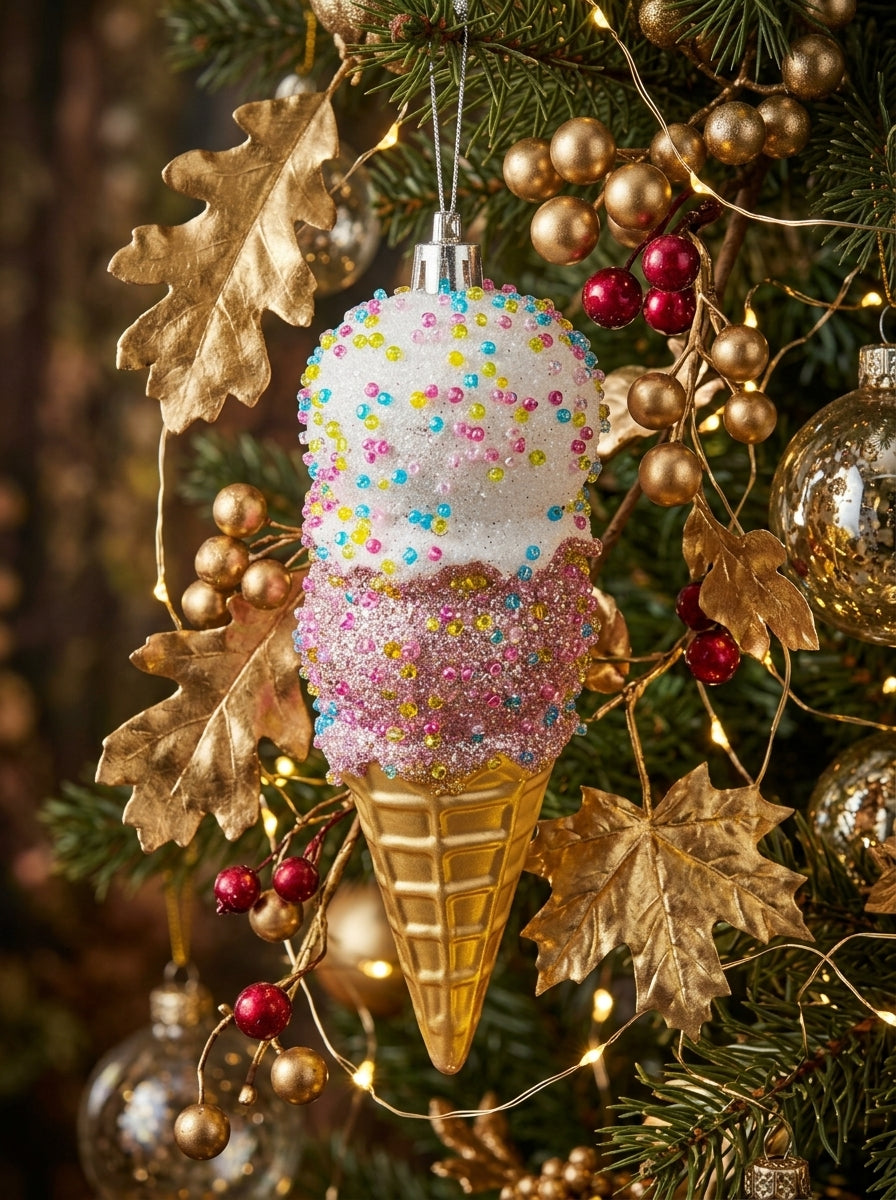 White Ice Cream Yılbaşı Ağaç Süsü