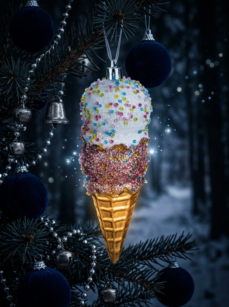 White Ice Cream Yılbaşı Ağaç Süsü