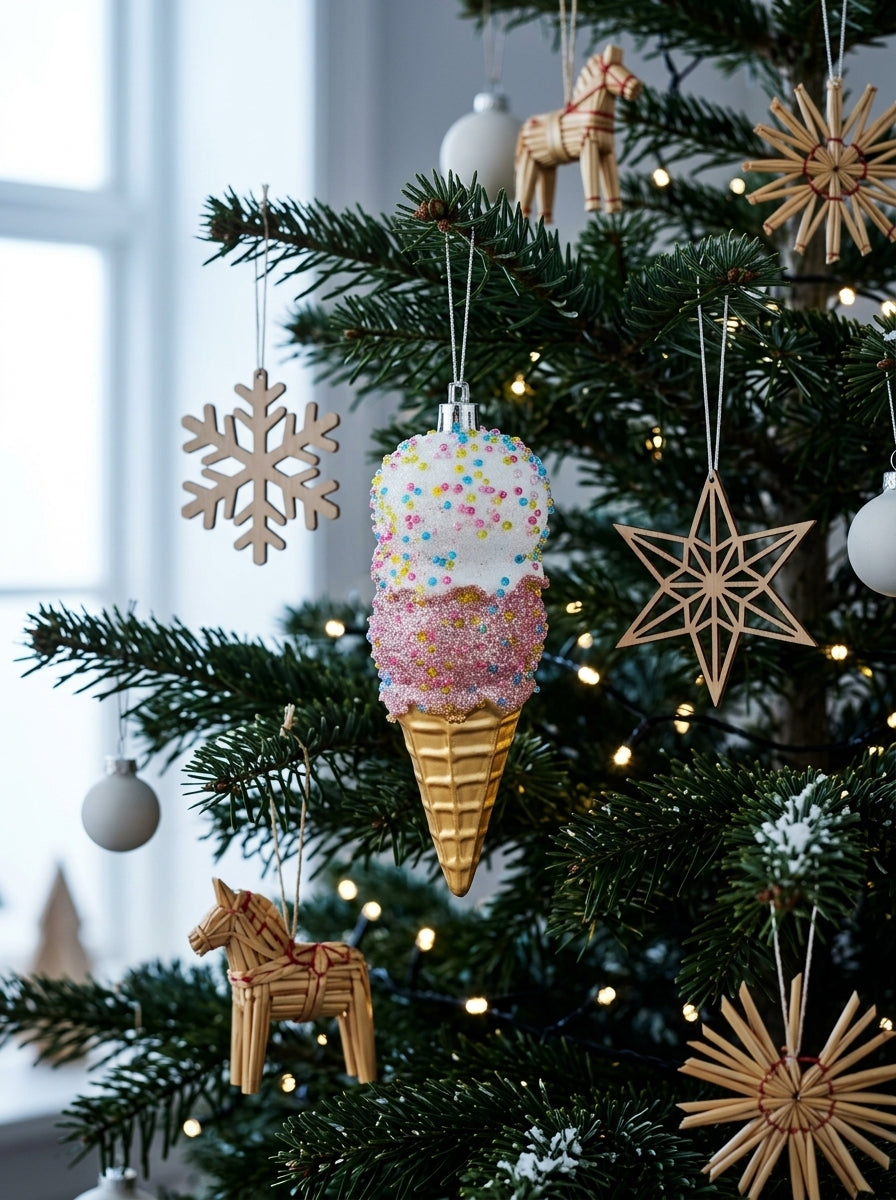 White Ice Cream Yılbaşı Ağaç Süsü