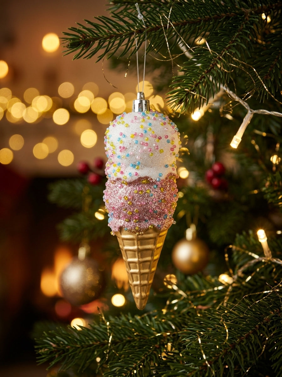 White Ice Cream Yılbaşı Ağaç Süsü