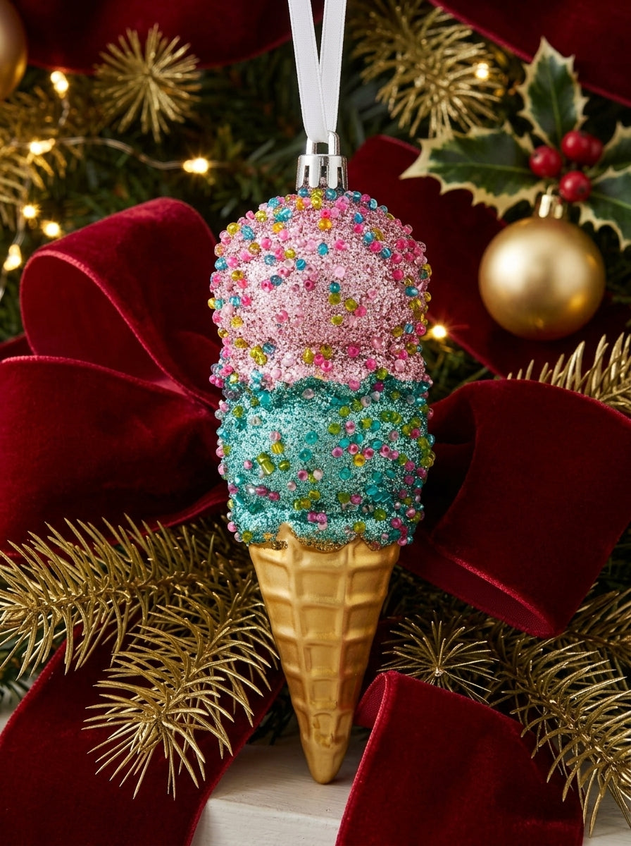 Pink Ice Cream Yılbaşı Ağaç Süsü