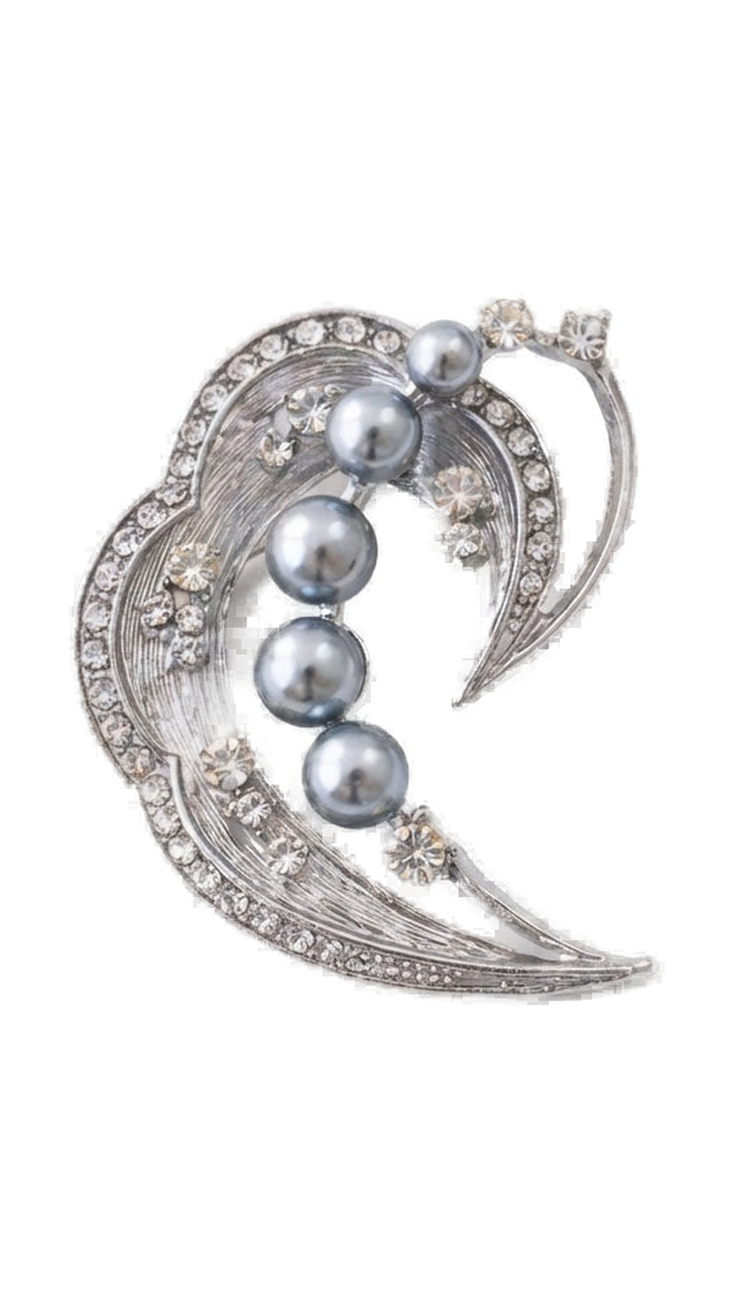 Pearl Heart Brooch