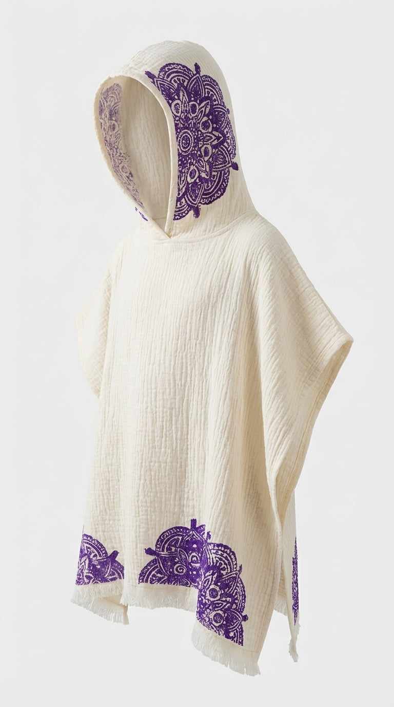 Mandala Drift Kids Poncho
