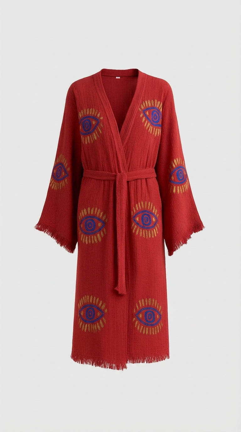 Burgundy VisionGuard Kimono