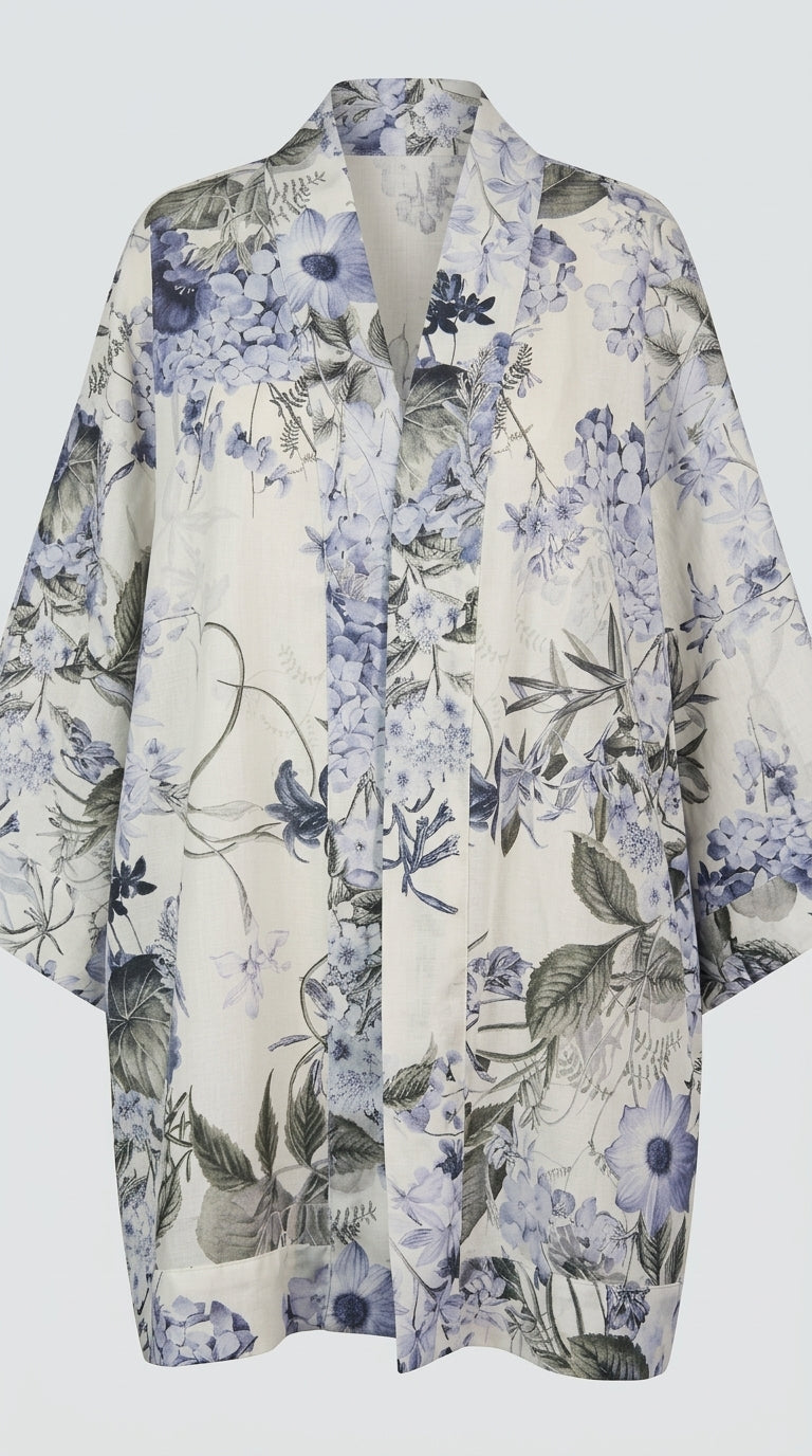MISKA Bleu Jardin Kimono