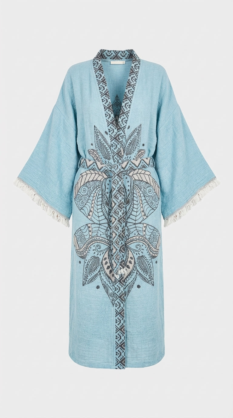 Blue Elephant Kimono