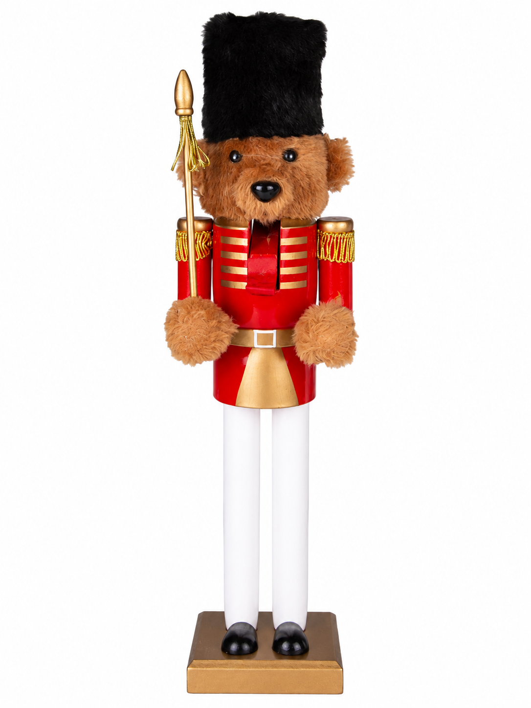 Royal Teddy Guard Kırmızı Üniformalı Dekoratif Yılbaşı Ayıcığı – 36 CM