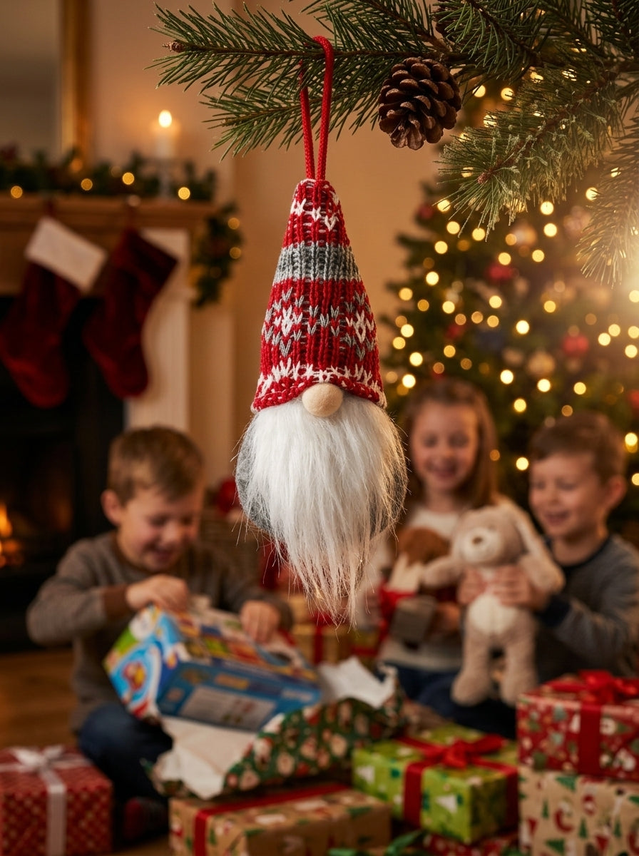 Nordic Knit Christmas Gnome Peluş Yılbaşı Ağaç Süsü