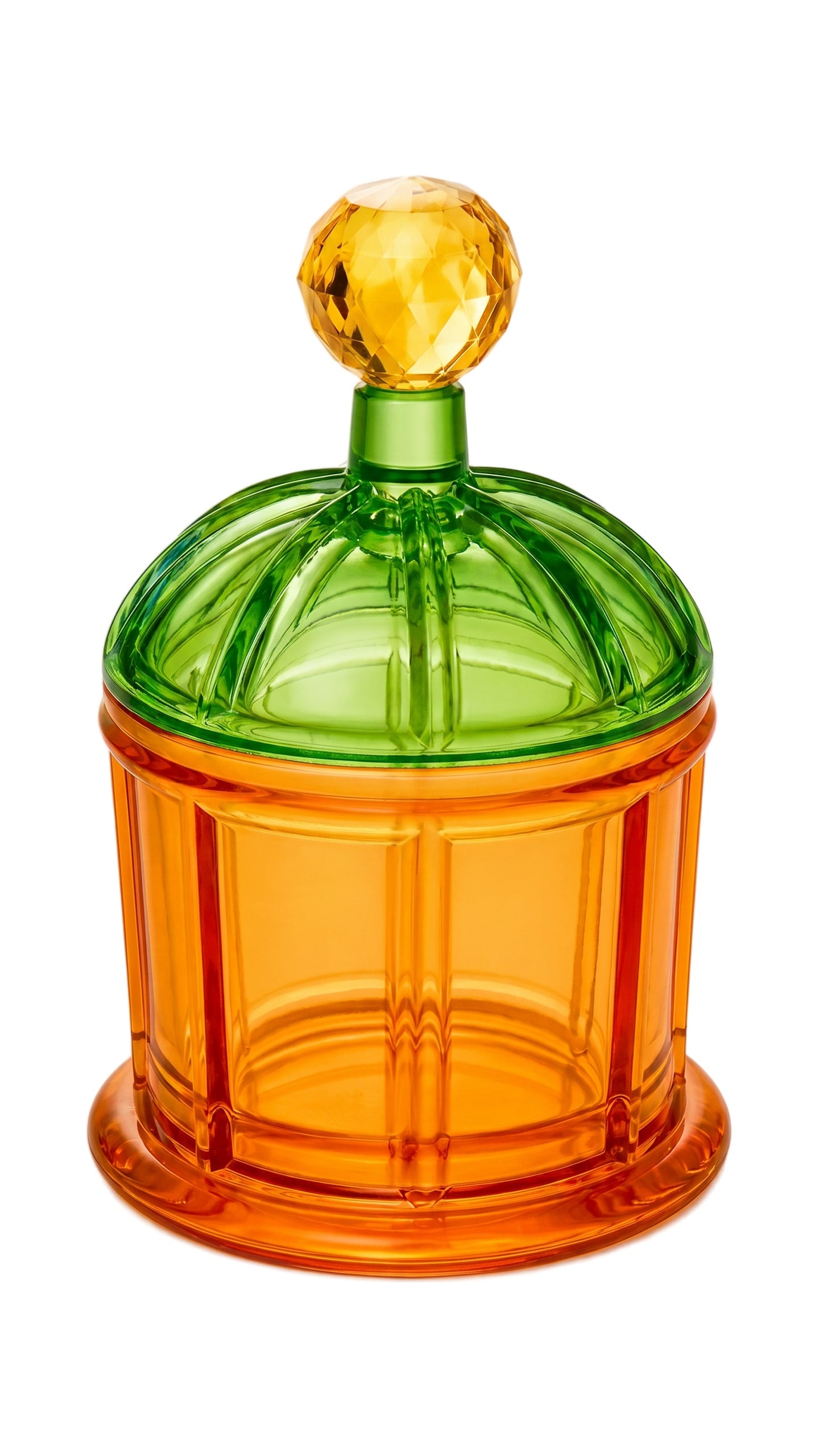 Lumi Kapaklı Kristal Obje-Amber Green