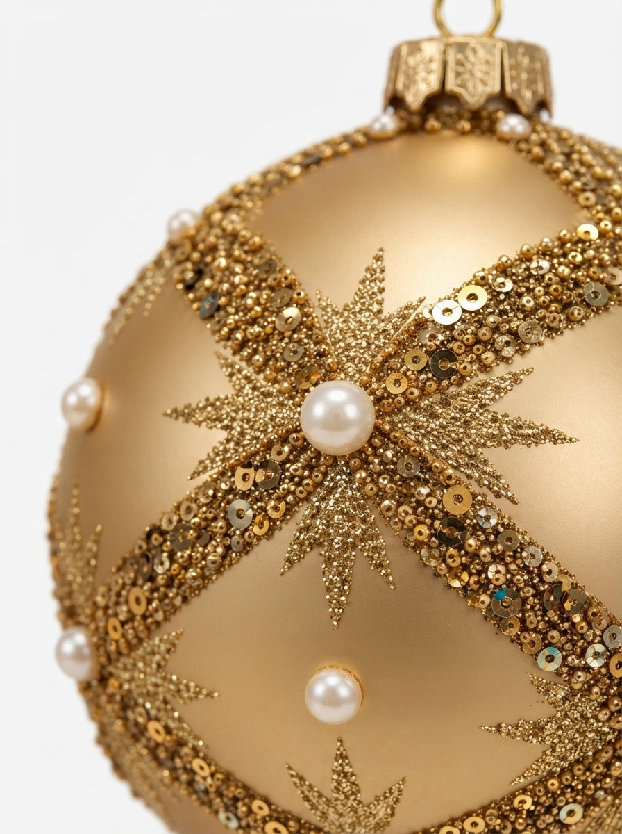 Golden Pearl Royale Yılbaşı Ağaç Süsü - 12 CM